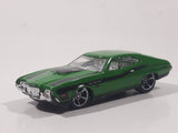 2012 Hot Wheels Muscle Mania Ford '72 Ford Gran Torino Sport Green Die Cast Toy Muscle Car Vehicle