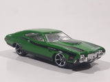 2012 Hot Wheels Muscle Mania Ford '72 Ford Gran Torino Sport Green Die Cast Toy Muscle Car Vehicle