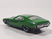 2012 Hot Wheels Muscle Mania Ford '72 Ford Gran Torino Sport Green Die Cast Toy Muscle Car Vehicle