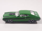 2012 Hot Wheels Muscle Mania Ford '72 Ford Gran Torino Sport Green Die Cast Toy Muscle Car Vehicle