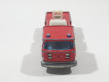 Vintage Majorette Pompier Fire Ladder Truck No. 207 Red 1/100 Scale Die Cast Toy Car Firefighting Rescue Emergency Vehicle