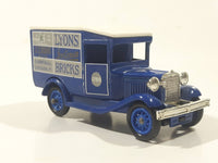 Lledo Days Gone 1934 Ford Model A Van Lyons Ice Cream Bricks Cadby Hall London Blue and White Die Cast Toy Car Vehicle