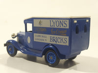 Lledo Days Gone 1934 Ford Model A Van Lyons Ice Cream Bricks Cadby Hall London Blue and White Die Cast Toy Car Vehicle