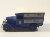 Lledo Days Gone 1934 Ford Model A Van Lyons Ice Cream Bricks Cadby Hall London Blue and White Die Cast Toy Car Vehicle