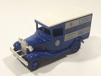 Lledo Days Gone 1934 Ford Model A Van Lyons Ice Cream Bricks Cadby Hall London Blue and White Die Cast Toy Car Vehicle