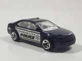 2015 Hot Wheels Batman Ford Fusion Gotham City Police Metalflake Dark Blue Die Cast Toy Car Cop Law Enforcement Vehicle