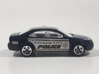 2015 Hot Wheels Batman Ford Fusion Gotham City Police Metalflake Dark Blue Die Cast Toy Car Cop Law Enforcement Vehicle