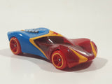 2017 Hot Wheels DC Super Girls Wonder Woman Blue Yellow and Transparent Red Die Cast Toy Car Vehicle