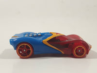 2017 Hot Wheels DC Super Girls Wonder Woman Blue Yellow and Transparent Red Die Cast Toy Car Vehicle