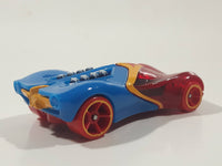 2017 Hot Wheels DC Super Girls Wonder Woman Blue Yellow and Transparent Red Die Cast Toy Car Vehicle