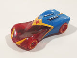 2017 Hot Wheels DC Super Girls Wonder Woman Blue Yellow and Transparent Red Die Cast Toy Car Vehicle