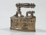 Vintage Miniature Dollhouse Sized 1 3/4" Long Brass Sad Iron