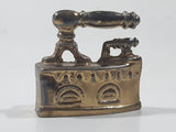 Vintage Miniature Dollhouse Sized 1 3/4" Long Brass Sad Iron