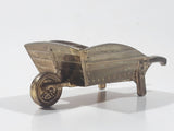 Vintage Miniature Dollhouse Sized 3 3/8" Long Brass Wheelbarrow 756157 Made in England