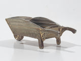 Vintage Miniature Dollhouse Sized 3 3/8" Long Brass Wheelbarrow 756157 Made in England