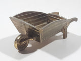 Vintage Miniature Dollhouse Sized 3 3/8" Long Brass Wheelbarrow 756157 Made in England