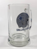 Dallas Cowboys NFL Football Team 5 1/2" Tall Clear Glass Beer Mug