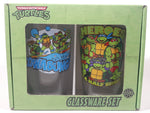 2015 Viacom TMNT Teenage Mutant Ninja Turtles Glassware Set 16 oz 473 mL 6" Tall Glass Cups New in Box