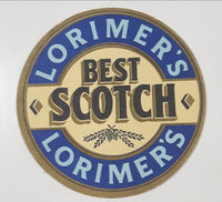 Lorimer's Best Scotch Round Paper Beverage Drink Coaster