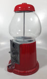 Red Metal and Glass Dome 11 1/2" Tall Gumball Machine Dispenser