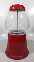 Red Metal and Glass Dome 11 1/2" Tall Gumball Machine Dispenser