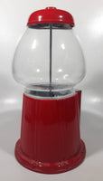 Red Metal and Glass Dome 11 1/2" Tall Gumball Machine Dispenser