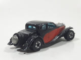 1981 Hot Wheels '37 Bugatti Black Red Die Cast Toy Classic Luxury Car Vehicle Missing a Headlight