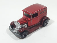 1981 Hot Wheels A-OK 'Early Times Delivery' Metalflake Red Die Cast Toy Car Vehicle