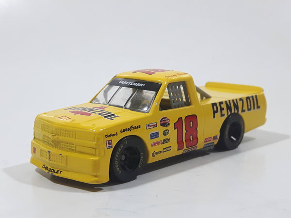 1997 Racing Champions NASCAR Special Edition #18 Johnny Benson Pennzoil Chevy Pickup Truck Yellow Die Cast Toy Race Car Vehicle