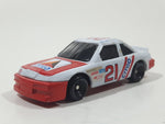 1993 Racing Champions Premier Edition NASCAR #21 Morgan Shepherd Citgo Ford Thunderbird White and Orange Die Cast Race Car Vehicle