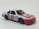 1993 Racing Champions Premier Edition NASCAR #21 Morgan Shepherd Citgo Ford Thunderbird White and Orange Die Cast Race Car Vehicle