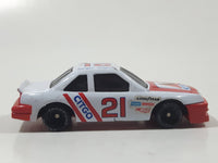 1993 Racing Champions Premier Edition NASCAR #21 Morgan Shepherd Citgo Ford Thunderbird White and Orange Die Cast Race Car Vehicle