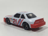 1993 Racing Champions Premier Edition NASCAR #21 Morgan Shepherd Citgo Ford Thunderbird White and Orange Die Cast Race Car Vehicle