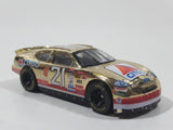 1996 Racing Champions NASCAR #21 Michael Waltrip Citgo Ford Thunderbird Gold Chrome Die Cast Toy Race Car Vehicle