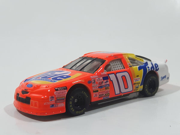 1997 Hot Wheels Pro Racing NASCAR #10 Ricky Rudd Tide Ford Thunderbird Orange and White Die Cast Race Car Vehicle