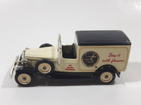 Lledo Days Gone 1936 Packard Delivery Van FTD Florist Transworld Delivery "Say it with flowers" Cream White Die Cast Toy Car Vehicle