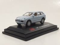 Malibu International Ltd Porsche Cayenne Turbo 1/87 Scale Light Blue Die Cast Toy Car Vehicle in Display Case 2 1/4" Long