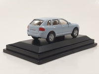 Malibu International Ltd Porsche Cayenne Turbo 1/87 Scale Light Blue Die Cast Toy Car Vehicle in Display Case 2 1/4" Long