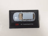 Malibu International Ltd Porsche Cayenne Turbo 1/87 Scale Light Blue Die Cast Toy Car Vehicle in Display Case 2 1/4" Long