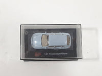 Malibu International Ltd Porsche Cayenne Turbo 1/87 Scale Light Blue Die Cast Toy Car Vehicle in Display Case 2 1/4" Long
