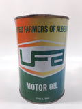 Vintage UFA United Farms of Alberta Extra H.D. SAE 30 Motor Oil 5 7/8" Tall One Litre Metal Oil Can EMPTY