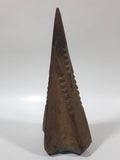 Vintage Heavy Brass Look Steel Wood Log Splitter Grenade Wedge Tool 7" Patent No. 4387753