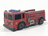 1982 Hot Wheels Fire Eater Red Fire Truck Die Cast Toy Car Vehicle - BW - Blue Lights