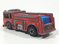 1982 Hot Wheels Fire Eater Red Fire Truck Die Cast Toy Car Vehicle - BW - Blue Lights