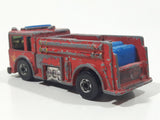 1982 Hot Wheels Fire Eater Red Fire Truck Die Cast Toy Car Vehicle - BW - Blue Lights