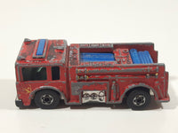 1982 Hot Wheels Fire Eater Red Fire Truck Die Cast Toy Car Vehicle - BW - Blue Lights