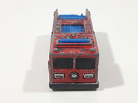 1982 Hot Wheels Fire Eater Red Fire Truck Die Cast Toy Car Vehicle - BW - Blue Lights