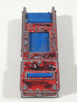 1982 Hot Wheels Fire Eater Red Fire Truck Die Cast Toy Car Vehicle - BW - Blue Lights