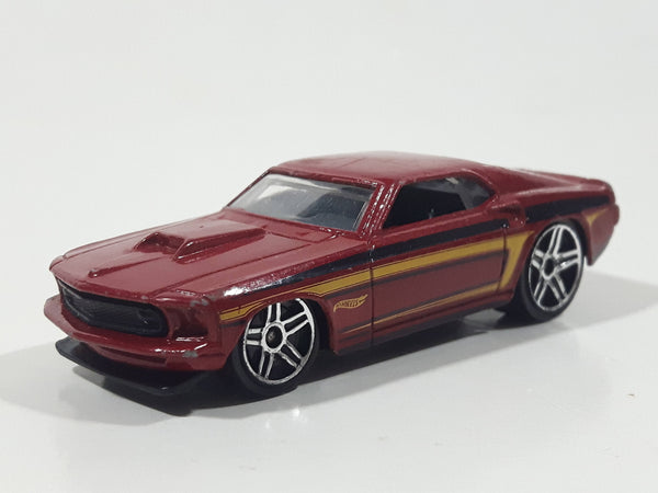 2014 Hot Wheels Mustang 50th '69 Mustang Red Die Cast Toy Muscle Car Vehicle