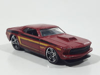 2014 Hot Wheels Mustang 50th '69 Mustang Red Die Cast Toy Muscle Car Vehicle